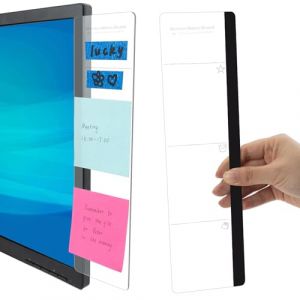 Panneau Mémo Pour Moniteurs,Moniteur Support De Note Collante,2 Pièces Cartes Mémo Moniteur,Panneau De Message De Moniteur D'ordinateur,Multifonction Monitor Memo Board Panneau Latéral Transparent (hanjinkeji, neuf)
