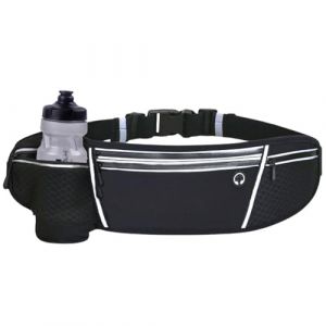 Ceinture de Course pour t&eacute;l&eacute;phone Portable, Sac de Course pour Jogging avec Quatre Poches, Sac Banane imperm&eacute;able et Ajustable avec Porte-Bouteille, Ceinture de Course (Bouteilles Non incluses) (Nestled-Interiors, neuf)