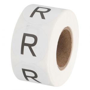 PATIKIL Lettre R &Eacute;tiquettes d'Inventaire, 1 Pouce Autocollants de Lettres Capitales, Ronds et Auto-Adh&eacute;sifs (1Rouleau/Total 500Pcs) pour Bureau, Stockage (PATIKIL UK, neuf)