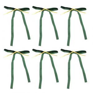 Aoaoy 24 ORDS Tree en Velours Arborescement, D&eacute;corations des Arcs en Velours Fait &agrave; la Main, Id&eacute;aux pour les Cadeaux de No&euml;l, avec une Cravate or, Id&eacute;al pour les D&eacute;corations No&euml;l (Vert) (jiabaorun, neuf)