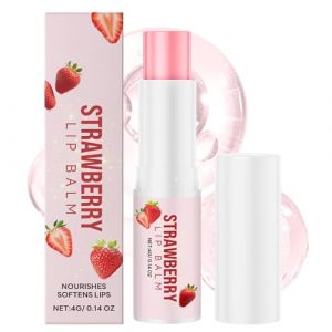 Baume &Agrave; L&egrave;vres Au Beurre, Fraise Nourrissant Hydratant, Beurre Hydratant Lumineux pour L&egrave;vres, Pour Femmes Hommes Filles - Id&eacute;al Hiver Voyage F&ecirc;tes Quotidien Travail Anniversaire (yunlix, neuf)