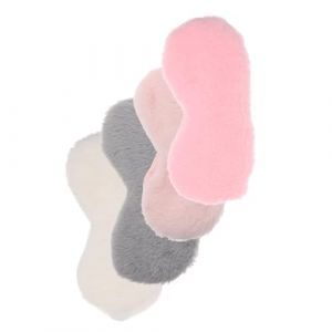 FRCOLOR 4 Pièces pour les yeux en peluche deep sleep mask bandeau yeux cache-oeil masques pour les yeux réglables cache oeil cache yeux couverture de pour les yeux (Laners, neuf)