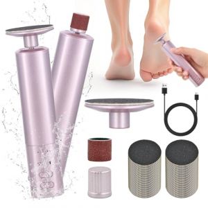 Focenat 2 en 1 Rapeuse Pieds Électrique, Ponceuse Pied, Râpe à Pieds Rechargeable avec 6 Vitesses Réglables, Râpe Électrique pour Pieds Professionnelle pour Peaux Mortes et Fissurées (MARI GLOBALNEXT S.R.L., neuf)