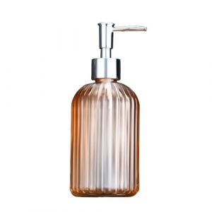 Distributeur de lotion Distributeur De Savon En Verre Rechargeable, Violet For Les Mains Et La Vaisselle, Bouteille Lotion, D&eacute;coration Maison Bouteille de savon multi-usages(Orange) (JanTeresa, neuf)