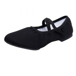 Chaussures Danse Latine Femme Chaussure De Modern Jazz Ballerines Salon Mariage Cuir Chausson Ann&eacute;es 20 Pieds Larges Talon Chaussons Pedilles Baskets Et Sport Vintage Ann&eacute;e 50,Le Noir,42 (guons, neuf)
