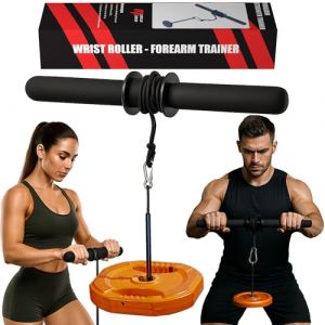 MuscleForge Rouleau de Poignet - Entraîneur pour Muscler Avant Bras Supporte jusqu'à 60kg avec Corde 120 cm - Appareil Musculation Bras - Poignet Musculation avec Poignées Antidérapantes (MuscleForge, neuf)