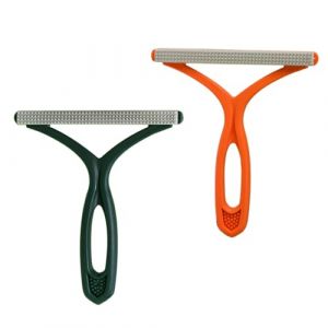 Ciieeo Lot de 2 Brosses Anti-Peluches pour V&ecirc;tements et Canap&eacute;s Outil de Nettoyage pour Poils d'Animaux Couleurs Vert Fonc&eacute; et Orange Fonc&eacute; Compact et Portable pour Usage Domestique (Nelson Xia, neuf)