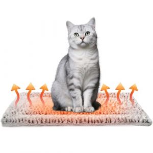 TYXHXTF Panier Chat Coussin Auto-Chauffant, Coussin Chauffant pour Chat, Tapis Chauffant Lavable pour Chien, Chauffante de Voyage pour Garder Les Animaux de Compagnie au Chaud, 60 x 50 cm (TYXHXTF, neuf)