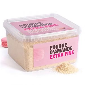 Poudre d'amande extra-fine sp&eacute;ciale macarons (1kg) - Farine d'amande blanche 100% naturelle, sans conservateur et sans additifs - Emballage pratique en bo&icirc;te herm&eacute;tique (Colichef, neuf)