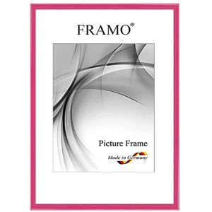 FRAMO Cadre photo &eacute;troits 21 x 27 cm en bois massif | Pink Rose brillant | Couleur/taille s&eacute;lectionnable | Cadre pour affiches | Puzzles | Photos N&deg;119 (Framecenter24_online, neuf)