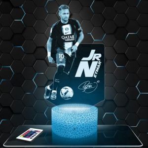 Lampephoto.fr - Lampe 3D Jr Neymar 2022 Joueur de Foot, Sport, Id&eacute;e Cadeau Fan de Foot, Veilleuse Tactile Led Illusion, Effet Hologramme 3D, Cadeau No&euml;l Anniversaire Gar&ccedil;on Fille TOP (CS LASER, neuf)