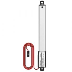 Justech Actionneur linéaire 100mm Moteur 12V 4" 32N Moteur linéaire robuste pour voiture RV Ouvre-porte électrique Machines agricoles industrielles Clean Ships Cargo Fenêtre médicale - Argent (Justech FR, neuf)
