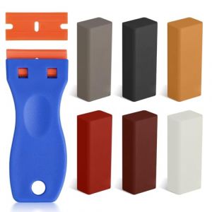 Wenrescry Kit de réparation de cire dure pour stratifié, parquet, vinyle, carrelage - Kit de cire de réparation de meubles - Pour réparer les rayures, les dommages et les trous - Kit de réparation du (Acd_max, neuf)