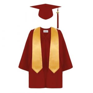 Générique Toque Diplome Enfant,Costume Tunique DiplôMé éTudiant Enfant Fille Chapeau Diplome Lot PréScolaire éTole Photographie Toge Diplome Primaire Bleu Cadeaux Enfants 1 an (NIEUCD, neuf)