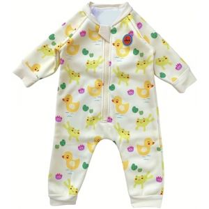 Swimbubs B&eacute;b&eacute; Natation Combinaison Chaude Gar&ccedil;ons Combinaison Polaire Doubl&eacute;e Filles Maillot de Bain Protection Solaire UV UPF50 (0-3 Mois, Canard Jaune) (Live It Style It, neuf)