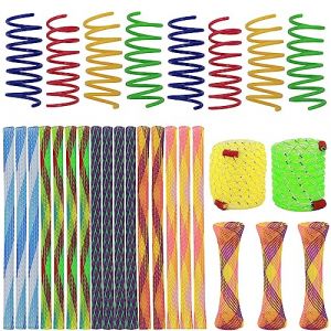 KtbeYTi 30 Pièces Jouet de Chat à Ressort, Coloré Ressort de Chat, Ressort Chat Jouet pour Chaton Animal Rester en Bonne santé, 3 Styles (SUNFUA, neuf)