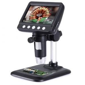 Koolertron Microscope Numérique 4,3 Pouces avec Carte 32G Lumière 8 LED Microscope Professionnel pour Réparation de Circuits Imprimés (iTao_mall, neuf)