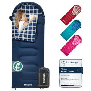KingCamp Sac de Couchage Enfant en Flanelle et Coton 3-4 Saisons, Hiver Compact Couverture pour Camping Voyage Tentes Randonn&eacute;e Ext&eacute;rieur Int&eacute;rieur, 170 * 70cm (KingCamp EU, neuf)