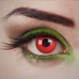 aricona lentilles de contact - lentilles de couleur pour un jour – Devil Eyes - lentilles rouges sans correction pour Halloween & les fêtes costumées (aricona, neuf)