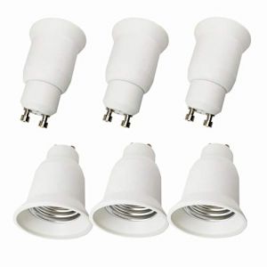 DZYDZR 6 PCS GU10 vers E27 Adaptateur de Douille, Ampoule LED Base Douille GU10 à E26 Lamp Holder Converter (ZRUIZYAN, neuf)