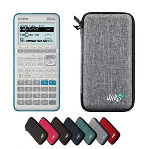 Casio Graph 35+E II avec Housse de Protection WYNGS Incluse Gris Clair - Calculatrice Graphique - Pack de Base (CALCUSO, neuf)