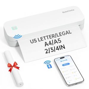 ByteCintia Imprimante Thermique A4, D80 Bluetooth Imprimante Portable sans Fil pour Le Voyage, Compatible avec Les T&eacute;l&eacute;phones et Ordinateurs Portables Android et iOS (WENZAI, neuf)