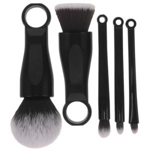 OSOLADY 5 Pièces Coffret de Pinceaux de Portable Multifonction pour Fond Blush Outils de Fibres pour Naturel et Professionnel (Yunomiy, neuf)