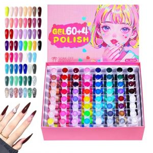 Coffret de vernis &agrave; ongles gel 60 couleurs 15 ml &ndash; 60 couleurs | Ensemble d'ongles en gel UV en gros &agrave; paillettes, compatible UV/LED p&eacute;n&eacute;trant semi-permanent, renforcement des ongles, ensemble complet (WPZhangMart, neuf)