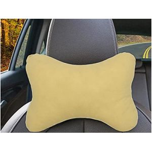 CARALL Coussin de Chaise de Jeu 2 pièces, Coussins d'appui-tête de Voiture, oreillers de Voyage, pour Appui-tête et Cou (Beige) (A2ZWORLD-FR, neuf)