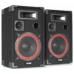 MAX XEN3510 Paire d'Enceintes Passives 10", Puissance 700 Watts, SPL 110dB, Caisse Solide pour Le Transport, Larges Poign&eacute;es et Coins de Protections, Parfait pour Utilisation Mobile (Sono Mat&eacute;riel, neuf)