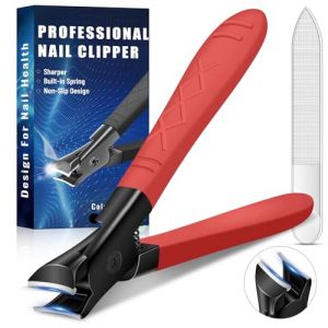 Coupe Ongles Ultra Tranchant, Coupe Ongle Professionnel pour Ongles Epais Et Durs, Coupe-Ongles pour Homme, Coupe Ongle Antidérapant à Long Manche, Coupe-Ongles D'orteil De Qualité Supérieure (St. Richer-US, neuf)