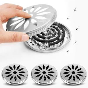 Support Bobine Moustique, 4 Pièces Supports en Spirale de moustiques en Acier Inoxydable pour bobines de moustiques, Support de Bobine pour Maison, Jardin, Camping, pêche, Voyage, extérieur (kushuangkeji, neuf)