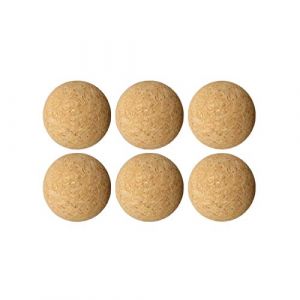 Balles De Baby-Foot De Cork Natur | Ballons Rechange en Liège pour Baby Foot 36MM Wooden Football Desktop Soccer 1/6/12 Très Tranquille (qryoamy, neuf)
