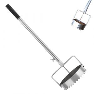 Perceuse &agrave; bulbes et paillage, en acier inoxydable, r&eacute;glable, outil d'&eacute;limination des mottes, pour planter des serres, soins de pelouse et travaux de jardin (Leo6688, neuf)