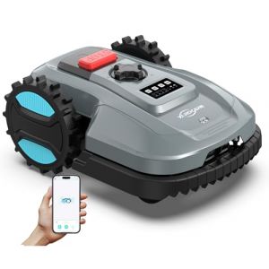 YARDCARE E400 Robot Tondeuse Contrôle Via App,Jusqu'à 400 m²,Hauteur de Coupe 20-60mm,Capteur de Pluie,Tondeuse Robot Gazon Largeur de Coupe 18cm,Moins de 60 DB (YARDCARE Direct EU, neuf)