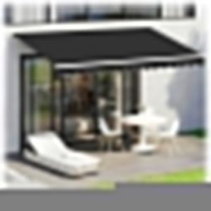 Tissu De Rechange pour Store Banne Rétractable Manuel Toile pour Store Banne De Terrasse Toile D'Auvent pour Extérieur en Polyester Issu De Remplacement pour Auvent Balcon(Noir,7x2.50m) (MMYMY, neuf)