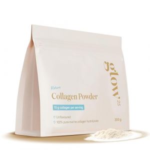 Collagène marin en poudre Glow25® [300g] – Haute solubilité – Peptides de collagène à boire – Collagène hydrolysé pur – Naturel – Collagen (glow25, neuf)