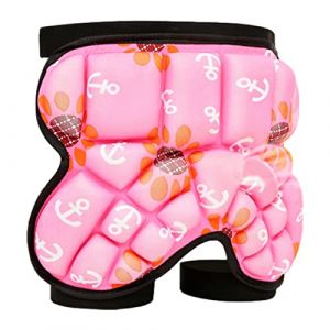 GIMOCOOL Short Rembourr&eacute; pour Enfants | Tapis de Sport &agrave; Roulettes pour Les Fesses | Protection Butt Hip pour Patinage, Ski, Snowboard et Roller Skating (herin, neuf)
