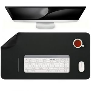 Jumdast Sous-main, Tapis de Bureau Antid&eacute;rapant Double Face Sous Main bureau Cuir Bloc-notes de Bureau &eacute;tanche pour le Bureau et la Maison(Noir, 33 x 60 cm) (Jumdast, neuf)