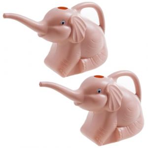 Youning Arrosoir à fleurs 2 litres Design éléphant Petit arrosoir de jardin en plastique Nouveauté pour l'intérieur et l'extérieur, la maison, le jardin Outils pour enfants (2 pièces rose) (ZDD123, neuf)