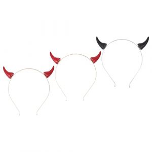 DEARMAMY 3pi&egrave;ces Cornes De Diable Bandeaux Pour Halloween Accessoires De Costume De Diable Pour F&ecirc;tes Et Cosplay (Liiane, neuf)