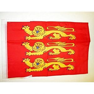 AZ FLAG - Drapeau Haute-Normandie - 45x30 cm - Pavillon Haut-Normand - France 100% Polyester Avec Deux Cordelettes - 20g (AZ-FLAG, neuf)