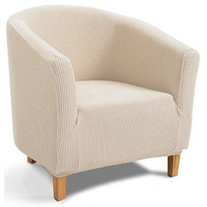 TIANSHU Housse de Fauteuil Chesterfield,Jacquard Housse de Canapé Tub Chair Housse Fauteuil Club Extensible Lavable Antidérapant(Beige) (TIANSHU FR (Trademark registration No 018062900), neuf)