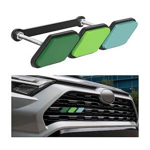 CGEAMDY Insigne De Calandre De Capot Avant, Tricolore Autocollant Emblème Accessoires De Réaménagement Spécialisés Adaptés, Grille Avant Emblème Tricolore Montage avec 4runner Tacoma Tundra (Vert (CGE Auto, neuf)