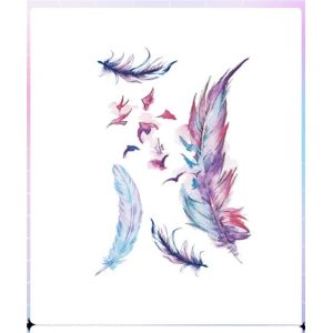 Autocollants de tatouage de clavicule de plume pour les filles pour couvrir les cicatrices imperm&eacute;ables f&eacute;minines de longue dur&eacute;e, autocollants de tatouage tatouages ​​temporaires, faux tatouage (CHJWEIHHERT, neuf)