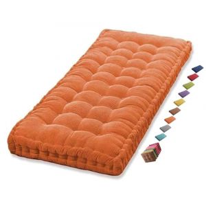 Coussin Matelas Assise Dossier pour Banc de Jardin balancelle canapé 1/2/3 Places Coussin pour Banc de Jardin Exterieur Interieur 170 cm sur Mesure 110x50 Coussin pour Banc 150 cm(Orange 1c,120x40 cm (sanroy, neuf)