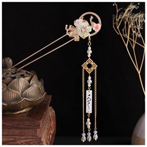 Épingle À Cheveux Vintage Perle Tassel Coiffure Hanfu Cuisson Coiffe Coiffure Fleur Coiffure Orientale Ornement Traditionnel Traditionnel Ornement Épingle À Cheveux Mariage(B) (钟祥市微琼维商贸有限公司, neuf)