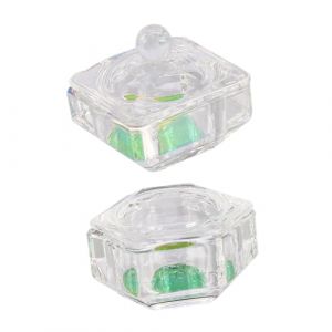 Homoyoyo 2pi&egrave;ces R&eacute;cipient pour Liquide Acrylique Verre pour Ongles avec Couvercle Godet &agrave; Ongles pour Nail Art (S Wisdom HF, neuf)