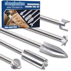 Outils &eacute;lectriques de sculpture sur bois pour outils rotatifs, 5 t&ecirc;tes de sculpture diff&eacute;rentes, outils de gravure, tige de 3 mm pour la sculpture sur bois DIY, le per&ccedil;age et la micro-sculpture (shengbenhao, neuf)