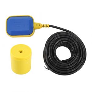 Wakects Interrupteur à Flotteur de 10 Mètres, Interrupteur Flotteur pour Pompe Contrôleur de Niveau Immergé Câble de Contrôleur de Niveau D'eau Interrupteur a Flotteur 10.5 x 8 x 4.5cm (Vivilan, neuf)